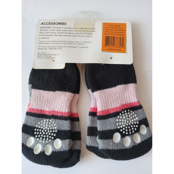 SHIVER ME TIMBERS! NWT Pet Halloween Pirate Socks for Dogs (Size L) - Picture 4 of 5